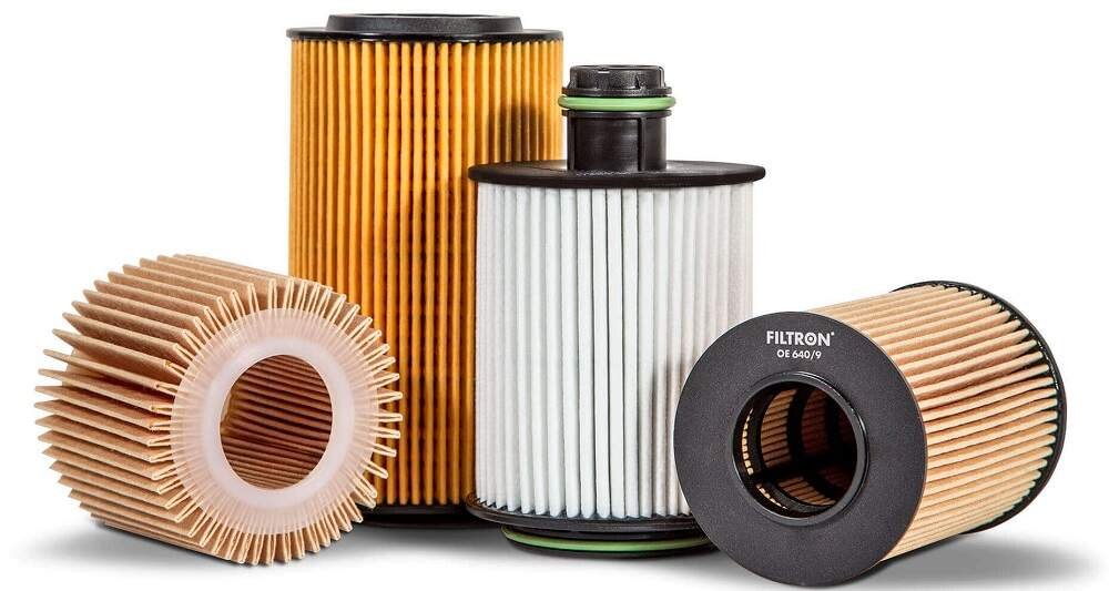 Collection of different oil filters