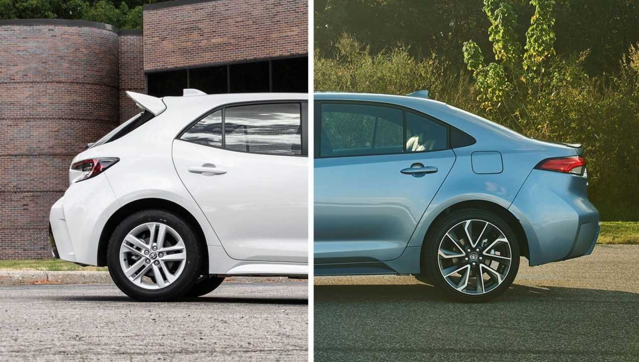 Hatchback vs Sedan - Toyota Corolla rear half