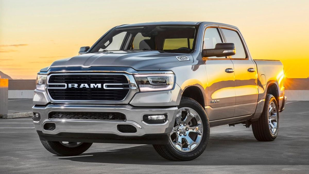 Silver RAM 1500 eTorque Hybrid truck parked